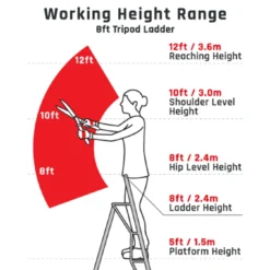 Henchman Tripod Ladder - 1 Adjustable Leg 9 Henchman Tripod Ladder - 1 Adjustable Leg -Garden Supplies Sales Store Graphic