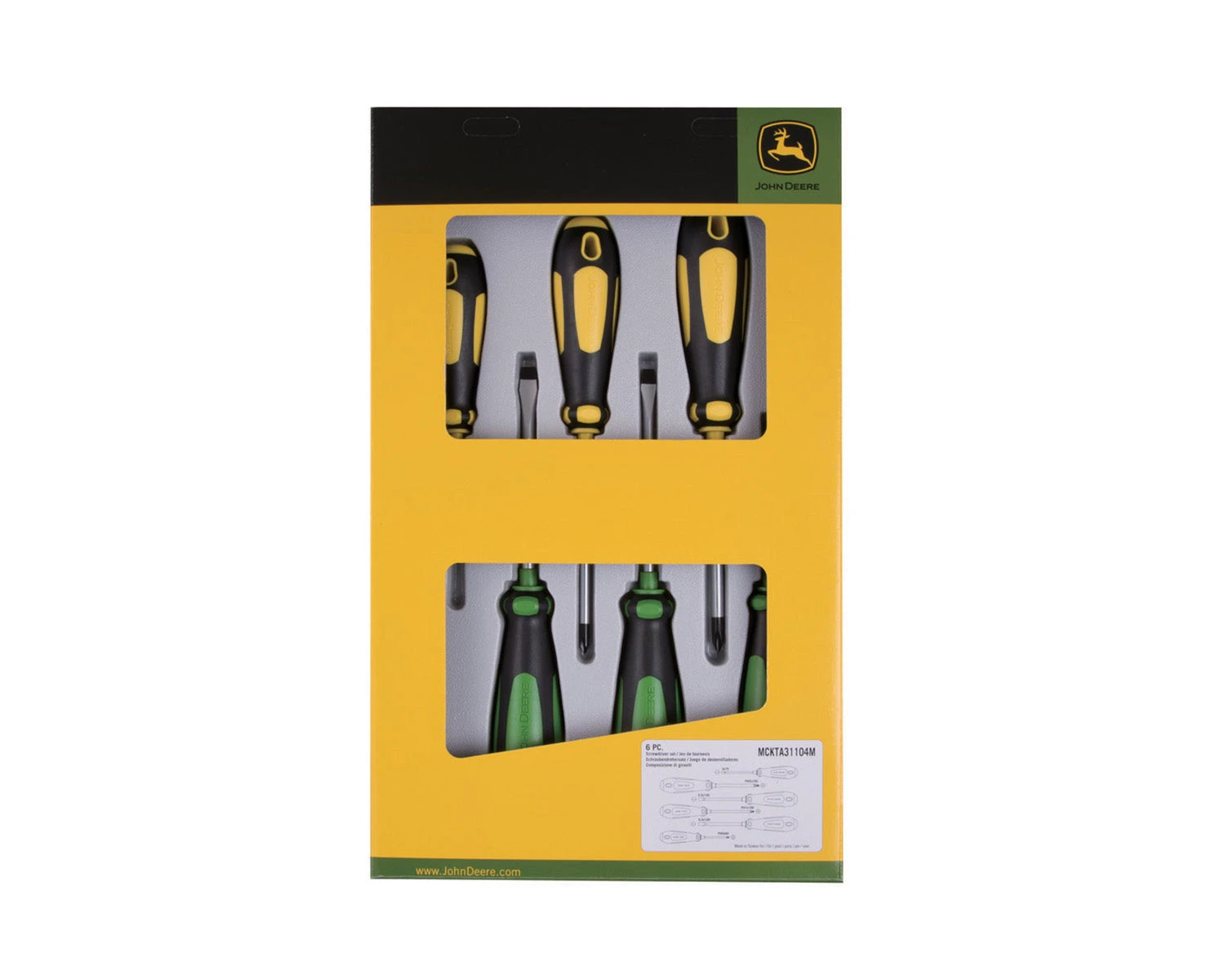 John Deere Screwdriver Set 6 PC. - MCKTA31104M 1 John Deere Screwdriver Set 6 PC. - MCKTA31104M
